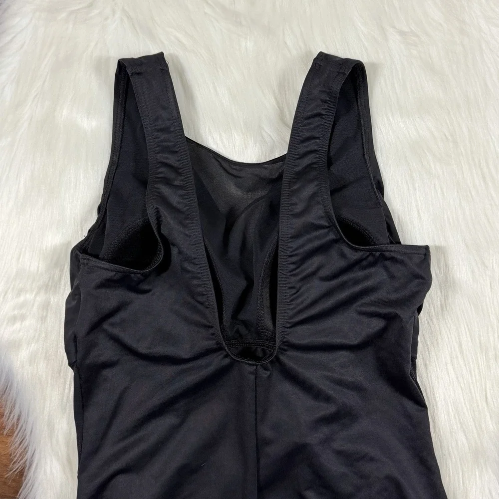 Miraclesuit Women's Size 12 / 14 ?‎ Black Palma Deep V One Piece Swimsuit